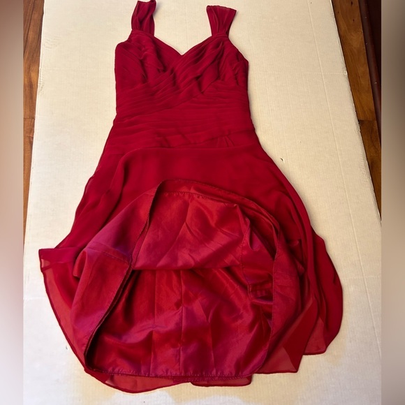 Jasmine Bridal B2 formal red cascade dress Sz-10. S20 - Picture 11 of 14